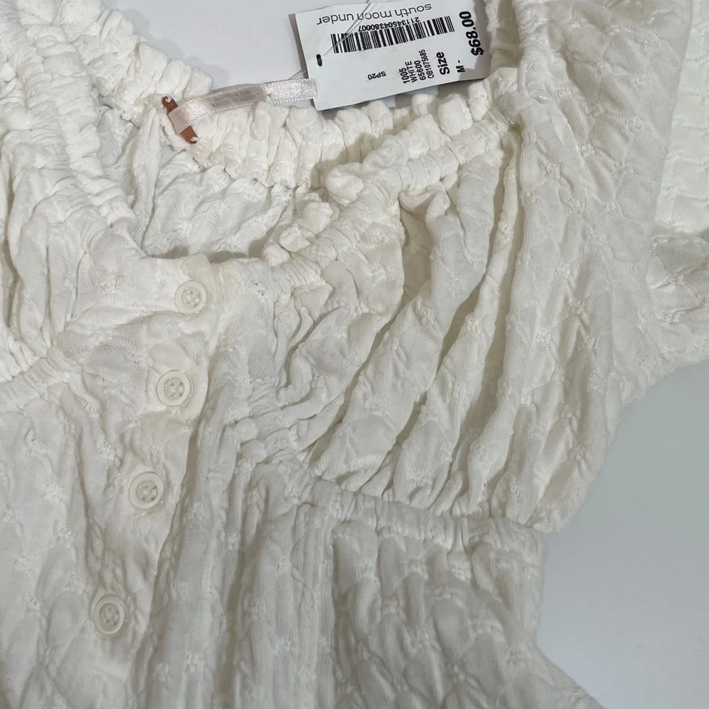 NWT Free People Ladybug Long Sleeve Top in White Size M